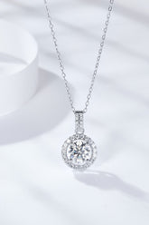 2 Carat Moissanite Round Pendant Necklace - Shah S. Sahota